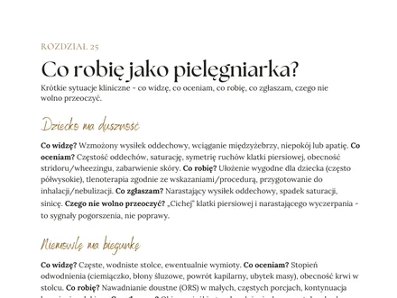 Co robię jako pielęgniarka. Strona z materiału Niezbędnik Pediatria