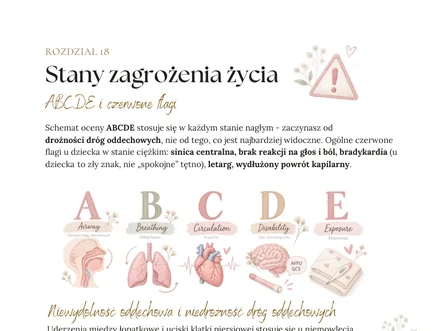 Stany zagrożenia życia: ABCDE. Strona z pakietu Niezbędnik Pediatria i Leki pediatryczne